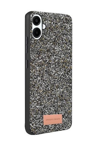Onegif Samsung Uyumlu Galaxy A07 4g Bright Simli Kapak - Gold