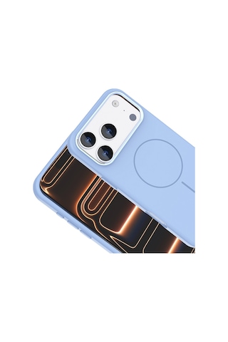 Apple Uyumlu iPhone 17 Pro Kılıf M-safe Şarj Özellikli Metal Kamera Çerçeveli Zore Edi Silikon Kapak - Rose Gold Altın