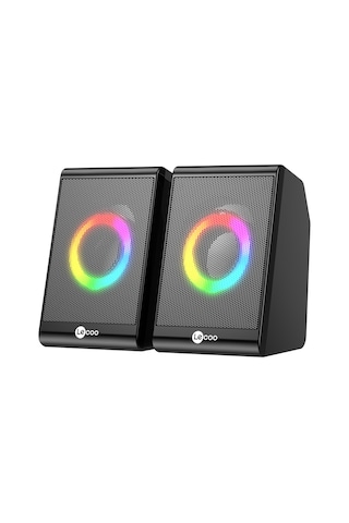 Lecoo DS100 Kablolu 1+1 6w RGB Masaüstü Gaming Bilgisayar Hoparlör PC Speaker
