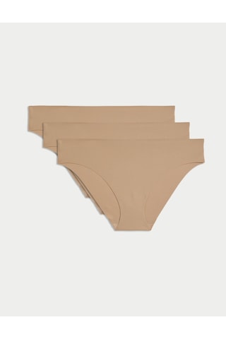 Marks & Spencer 3'lü Dikişsiz Ve İz Bırakmayan Brazilian Külot Seti T61004054b Bej