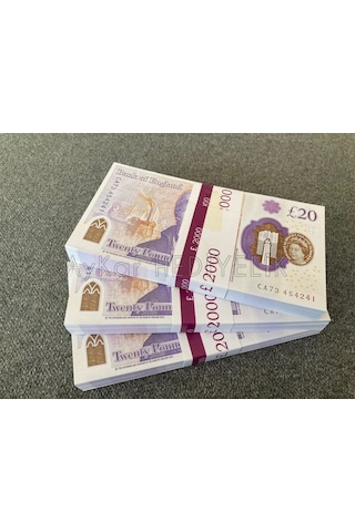 300 ADET 20 STERLİN BANKNOT POUND PARA GEÇERSİZ DÜĞÜN İÇİN PARALA