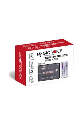 MAGİCVOİCE MV-14907 USB/SD/MIC/AUX/BLUETOOTH KUMANDALI EKRANLI OT