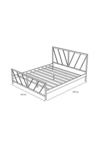 Metalia Gm 227 Gözde Çift Kişilik Karyola Beyaz 150X200