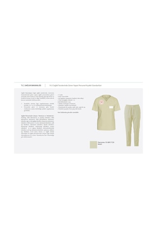 Unisex Bej Moth Teknisyen Tekniker Tıbbı Sekreter Scrubs Üniforma Takım Sağlık Bak.yeni Yön.uygun Bej