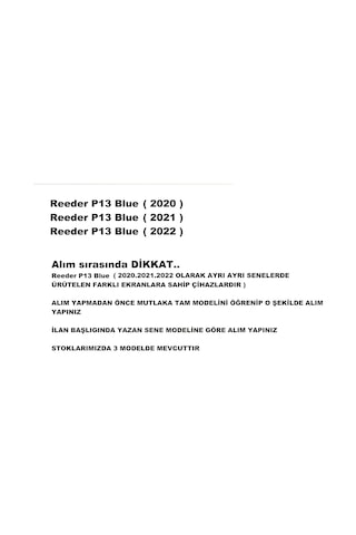 Reeder P13 Blue Lcd Ekran Dokunmatik 2022 (Servis i)