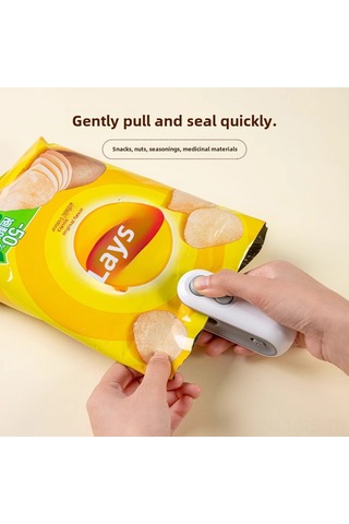 Reedark Ev İçi Mıknatıslı El Basmalı Plastik Poşet Kapama Makinesi - Mini Taşınabilir Atıştırmalık Sigortlama Aleti Beyaz Ce Onaylı Beyaz