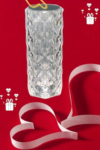 Sevgililer Günü İçin Hediye Kristal Lamba Sevgiliye Hediye Usb Şarjlı Gece Lambası Kopya - Lisinya Çok Renkli