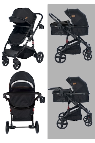Truva Travel Sistem Bebek Arabası Pusetsiz Siyah