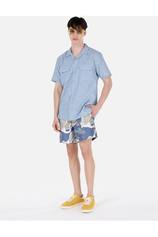 Colin's Colins Normal Kesim Shirt Yaka Cepli Mavi Erkek Kısa Kol Gömlek Cl1068758 Cl1068758 Q1.v1 Ble Mavi