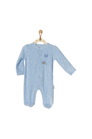 Andywawa Erkek Bebek Mavi  Kadife Tulum Takımı Romper AC22313Rep Mavi