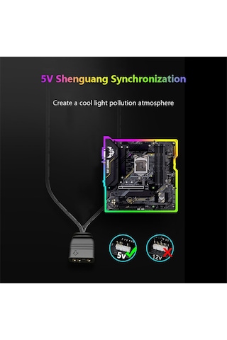 Coolmoon 5v 3pin Argb 2 Port Splitter Çoklayıcı Kablo - 5v 3pin Uzatma Kablosu 1 Dişi To 2 Erkek