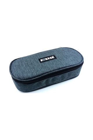 Bback Oval Koyu Gri Kumaş Kalem Çantası 311