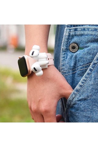 Ally 5 İn 1 Apple Uyumlu AirPods Pro Kulaklık Kılıfı Ve Kulaklık Koruma Çantası Full Set- 5775