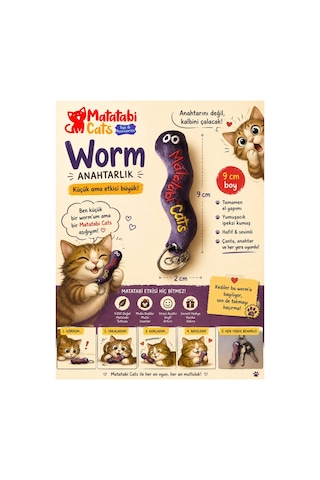 Anahtarlık Worm Çok Renkli