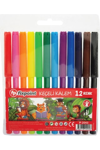 FixPoint Keçeli Kalem 12 Renk ( P-2043 )