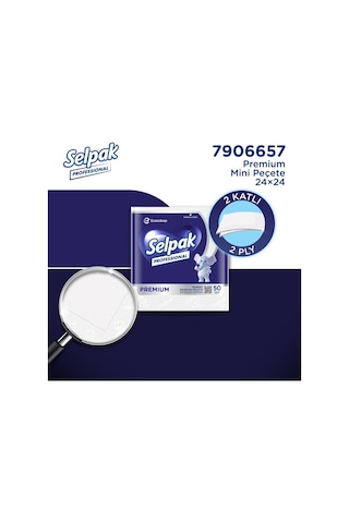 Selpak Professional Premium 24x24 Cm 50'li Mini Peçete X 24 Adet