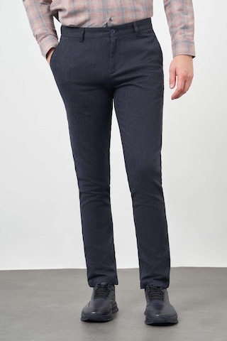 Koyu Lacivert Düz Gabardin Pamuklu Yan Cep Slim Fit Casual Pantolon 1003245162 Koyu Lacivert