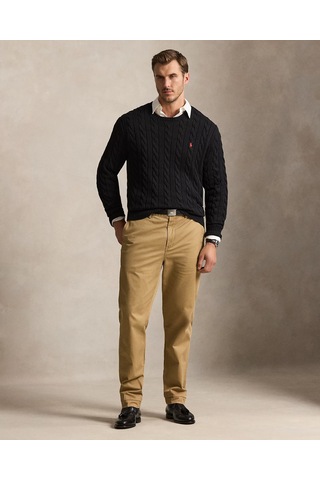 Polo Ralph Lauren Saç Örgü Dokulu Erkek Kazak Siyah