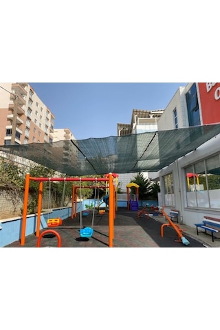 Morilu Bahçe Gölgelik File - 55'lik Yeşil Çit Filesi - Şeritli Halkalı - Tarım Filesi