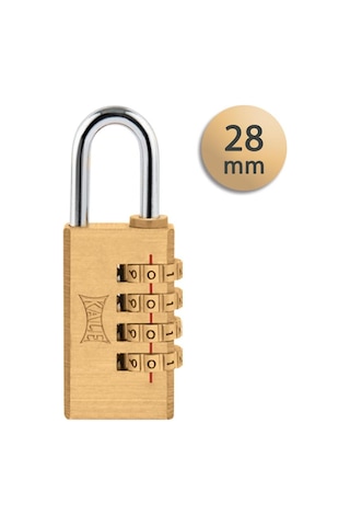 Kale Kilit 4 Basamaklı Şifreli Asma Kilit Prinç 28 Mm