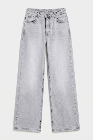 it's basic Kadın Gri Renk 4s6-12 Straight Fit Yüksek Bel Elastan Kumaş Denim Jean