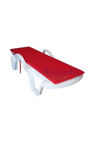 Mirzademarket Şezlong Minderi Standart Su Geçirmez Malzeme-Kırmızı