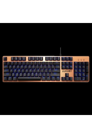 Gamdıas Aura Gk1, Usb Kablolu, İngilizce, Çok Renkli Arka Aydınlatma, Red Mekanik Switch, Bronz Edi