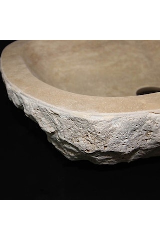 Traverten Şekilsiz Dikdörtgen Patlatma Lavabo