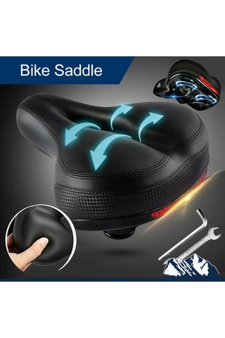 Padalink Şok Emici Bisiklet Seleksi - Yaylı/bal Tipi - Havalandırmalı, Su Geçirmez - Reflektörlü - Aksesuarlı Siyah-mavi Çok Renkli