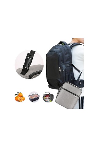 Öğle Yemeği Çantası Yetişkinler İçin Yalıtımlı Öğle Yemeği Kutusu Öğle Yemeği Kutusu Öğrenci Öğle Yemeği Çantaları L Bordo Çok Renkli