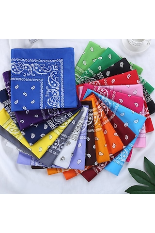 Melek Kare Bandana Fular Kırmızı