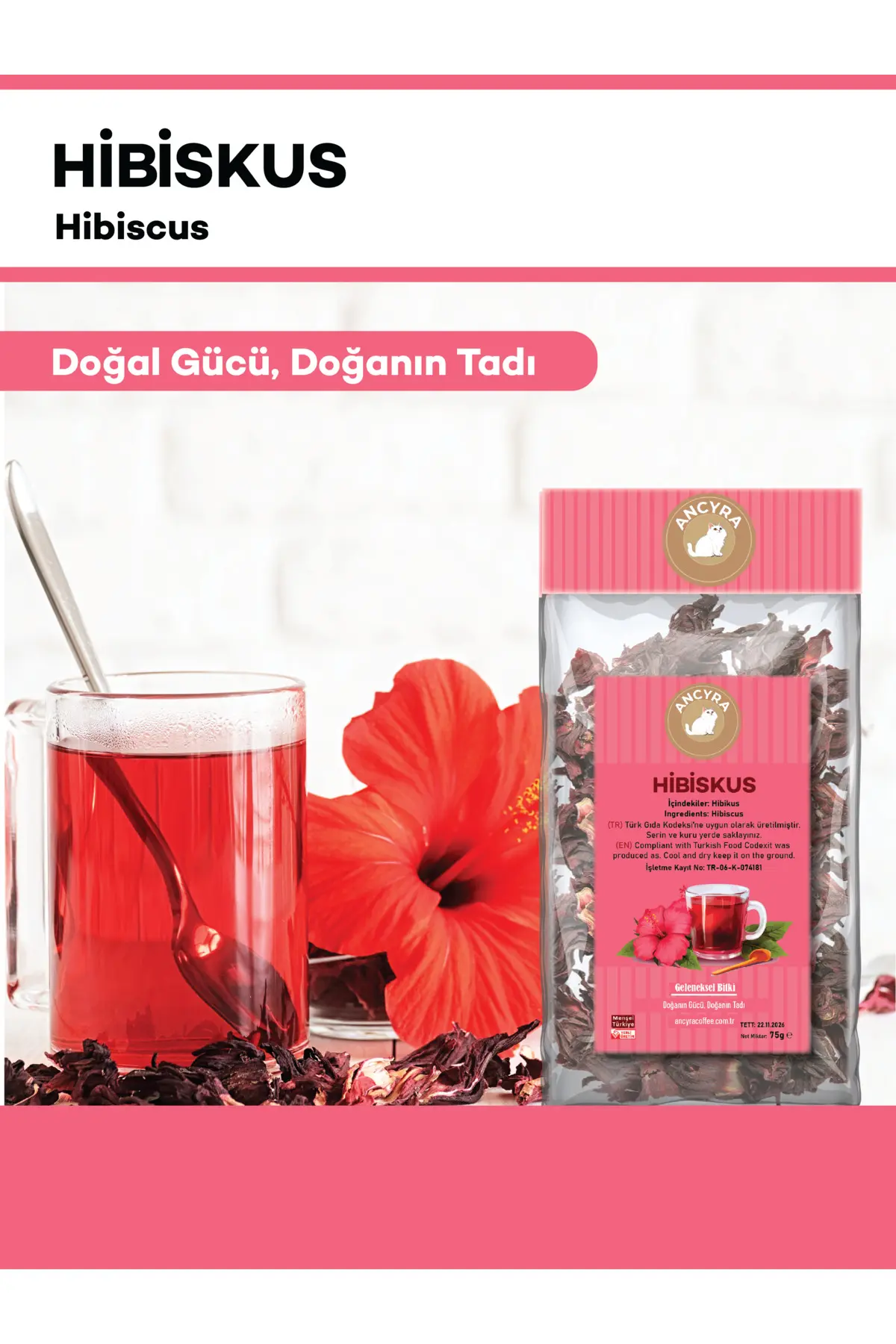 Hibiskus Çayı Hibiscus Tea 75g