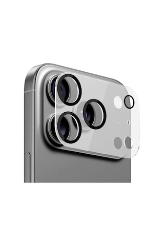 Buff Apple Uyumlu iPhone 17 Pro Max Şeffaf Kamera Lens Koruyucu Şeffaf