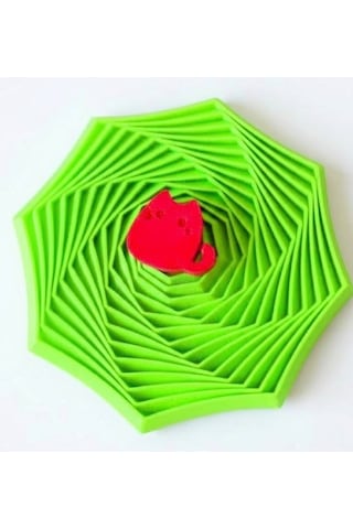 Montessori Eğitici Geometrik Yıldız - Kedifigürlü Akıl Ve Zeka Oyuncağı - Motor Becerisi- Yeşil