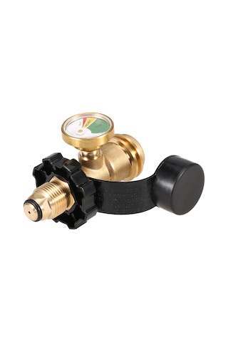 Tenfowee Pol-qcc1 Dönüştürücü Adaptör, Yakıt Seviyesi Gösterici İle, Kamping Stovu Ve Propane Cihazları İçin, Pirinç Yapısı Altın