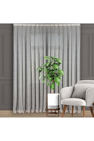 Kırık Beyaz Düz Tül Perde Şantuk Seyrek Pile 1'e 2 Pile-kırık Beyaz Kırık Beyaz