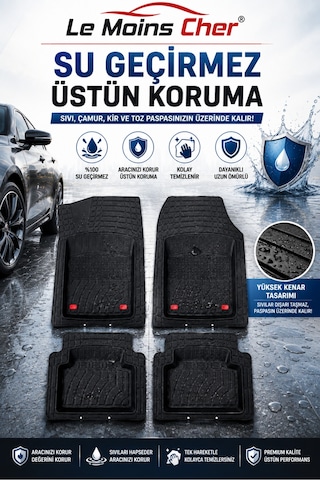 Kia Ceed Cool Havuzlu Oto Paspası Kaymaz Taban Dayanıklı Joker Siyah
