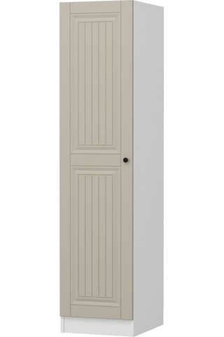 Minar Kale 1 Kapaklı Dolap İlkbahar Mebran 190cm - Beyaz/kumtaşı - Raflı Çok Renkli