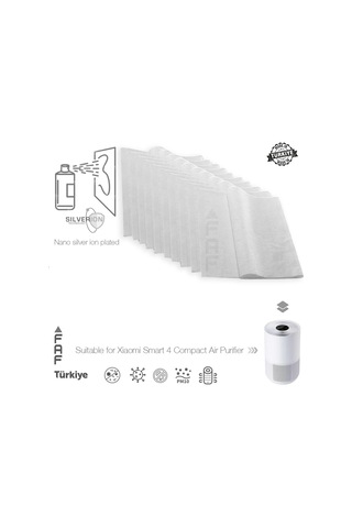 Lexroo 10 Adet Nano Gümüş İyonlu Elektrostatik Toz Tutucu Ön Filtre Xiaomi Smart Purifier 4 Compact Standart
