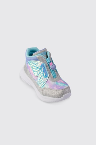 Panço Skechers Jumpsters Kız Bebek Gümüş Ayakkabı Gri