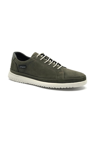 James Franco 9144 Deri Sneaker Casual Erkek Ayakkabı Haki