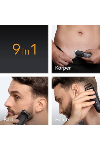 Braun Multigroom All-in-one Series 5, 9'u 1 Arada Kırpma Seti 5, Aıo5545, Gri - Sakal Kesme Makinesi, Saç Kesme Makinesi, Yüz, Baş Ve Vücut İçin Saç Kesme Makinesi, 14 Boy, 120 Min. Pil, Su Geçirmez