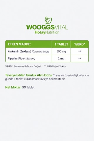Kurkumin Ve Piperin 90 Tablet