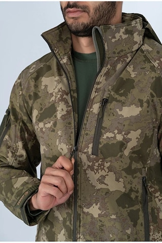 Kubilay Askeri Malzeme Combat Tactical Outdoor Kamuflaj Mont Su Rüzgar Geçirmez Erkek Softtjell Mont - 305 Yeşil