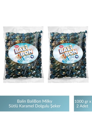 Balin Balibon Milky Sütlü Karamel Dolgulu Şeker 1000 Gr X 2 Adet