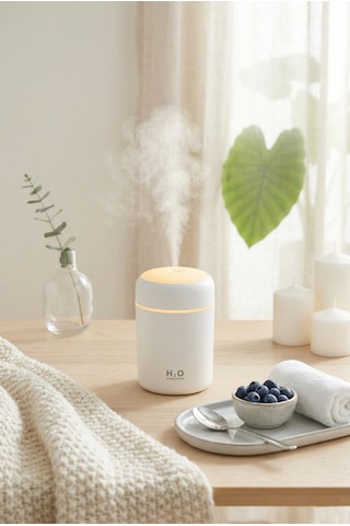 300 Ml Led Işıklı Hava Nemlendirici & Pratik Oda Kokusu Difüzörü 7 Cm X 11 Cm Diğer