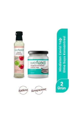 Wefood Organik Hindistan Cevizi Yağı 150 Ml + Wefood Organik Elma Suyu Konsantresi 340 Ml 8683347038138 Diğer