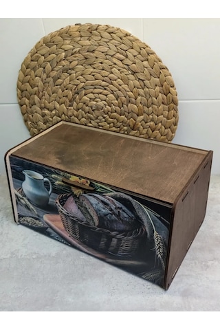 Woodiks Kapaklı Ahşap Ekmek Kutusu 274964122 Bej