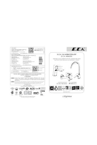 Eca Luna Yüksek Tip Lavabo Bataryası 102108949
