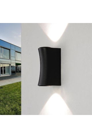 Beyaz Işık Çift Yönlü Iç Ve Dış Mekan Bahçe Teras Duvar Apliği (547133395) Siyah